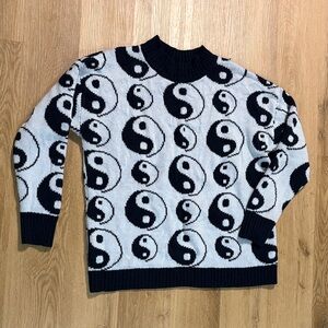 EARTHBOUND Yin Yang Crewneck Sweater size xl